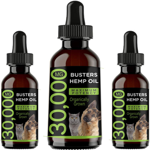 Busters Hemp Oil for Dogs 3Pack Calming Pain Relief for Dogs and Pets Advanced Mobility Support