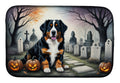 Bernese Mountain Dog Spooky Halloween Dish Drying Mat