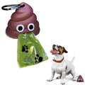 1Pack Poop Bag Dispenser Emoji Dog accessories Dispenser for Pet waste Bags Includes 1 Roll 15 dog poop bags and Holder for Leash or pet collar pet supplies dog stuff and dog gifts in a funny way.