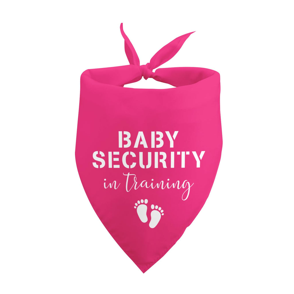 Baby Announcement Props Baby Security in Training Dog Bandana Baby Announcement Gender Reveal Pink Dog Bandana Photo Prop Pet Accessories for Dog Lovers Owner Gift