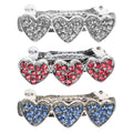balacoo 3pcs Rhinestone Hair Clips for Dogs Crown Dog Accessories Heart Shape Hair Clips Non- Slip Crystal Hair Clip Girls Puppies Barrette Dog Barrettes Cute Christmas Dog Clips