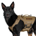 OneTigris Dog Harness for Large Dogs Tactical Dog Vest with Metal Buckles Torpedo Military Medium Sized Dog Heavy Duty Reflective Dog Harness