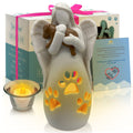 OakiWay Dog Memorial Gifts – Dogs Angel Candle Holder Statue w/Flickering Led Candle - Pet Loss Gifts Dog Lovers Gifts for Women Sympathy Gift Ideas for Loss of Dog Angel Figurines Dog Decor