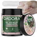 ORDORA PET Eyes Wipes for Dogs & Cats - Remove Tear Stain Eye Debris Discharge Mucus Secretions - Chamomile Pet Cleaning Grooming Deodorizing Wipes for Eyes Face - 50 Count