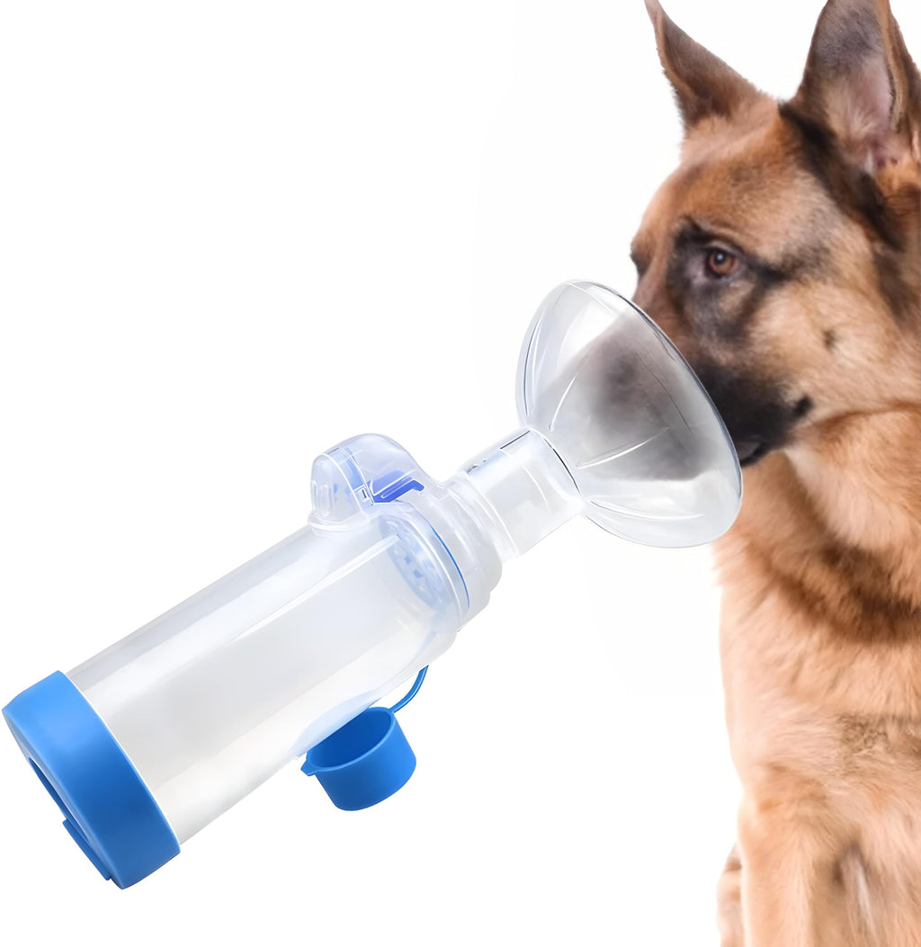 Pet Inhaler Spacer with Face Mask Handheld Aerochamber for Dogs Aero Chamber with Mask for Dogs Dog Inhaler Spacer Comfortable Face Mask (for Dogs)