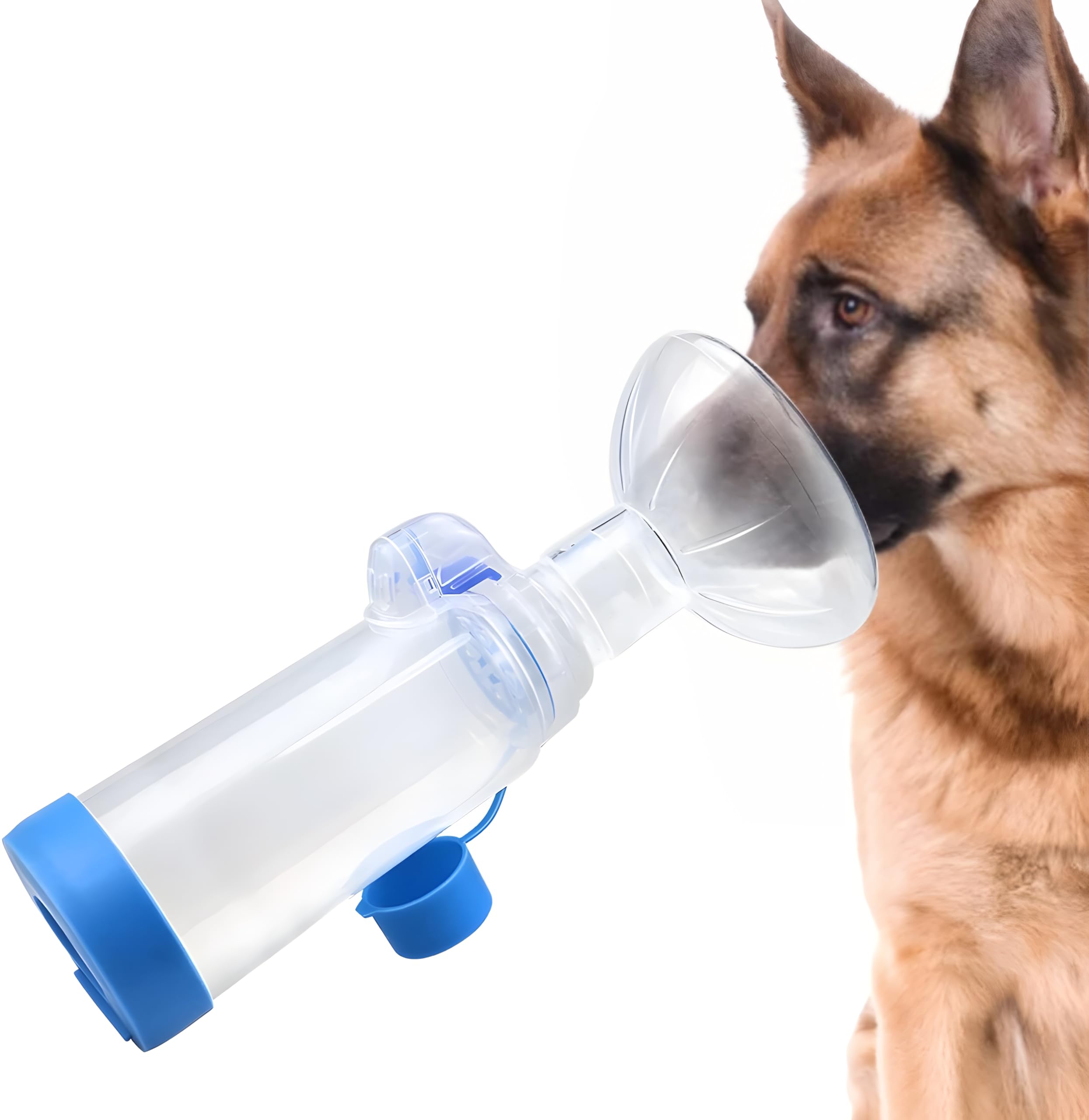 Pet Inhaler Spacer with Face Mask Handheld Aerochamber for Dogs Aero Chamber with Mask for Dogs Dog Inhaler Spacer Comfortable Face Mask (for Dogs)