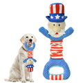 Vehomy 4th of July Dog Toy Independence Day Dog Squeaky Toy for Aggressive Chewers Uncle Sam Dog Plush Toy Pet Dog Tug of War Toy Pet Interactive Toy for Small Medium Large Dogs