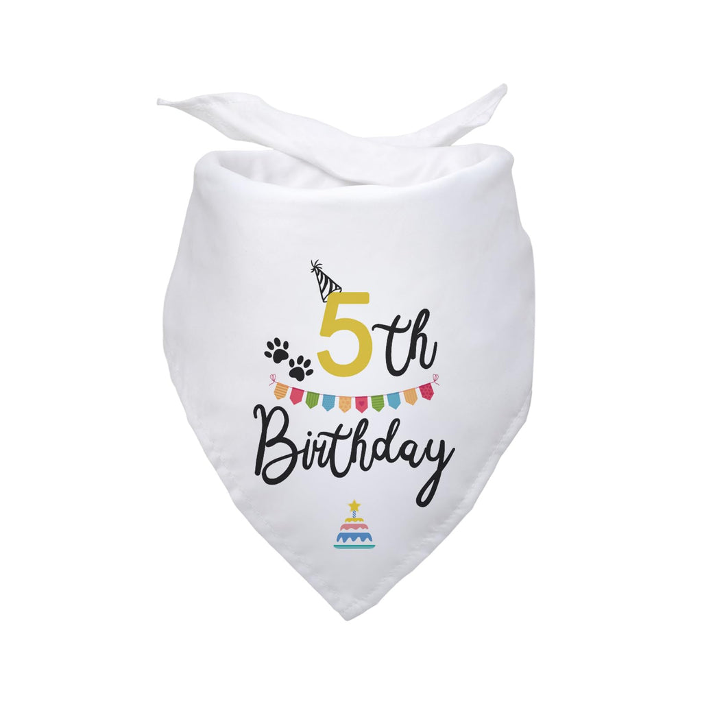 Dog Birthday Bandana Happy 5th Birthday Dog Bandana Party Supplies Pet Dog Lover Gifts Happy Birthday Dog Triangle Scarf for Pet Dog Puppy Pet Scarf Accessories