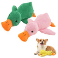 YAWOTA Duck Dog Toy 2024 New Calming Duck Dog Toy Dog Toy for Aggressive Chewing Person Vocalizing Duck Dog Toy Indestructible Dog Toy Cute Plush Stuffed Duck for Indoor Dogs (Green+Pink)
