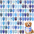 Amylove 100 Pcs Dog Bandana Bulk Summer Spring Puppy Dog Scarfs Bib Adjustable Washable Pets Triangle Head Bandana Pet Costume for Small Medium Dogs Puppy Cats Grooming Outfit Accessories (Assorted)
