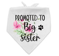 NTKIO Funny White Flower Pattern Plaid Cotton Pet Dog Bandana Promoted to Big Sister Pet Dog Pregnancy Announcement Gender Reveal Photo Prop Triangle Bibs Accessories for Dog Lovers Owner Gift