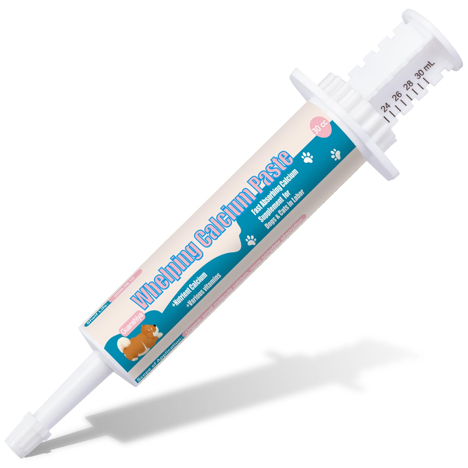 Oral Calcium for Dogs(30 ml Paste) Fast Absorbing Calcium Supplement for Dogs Nursing Whelping Calcium Deficiency Supporting Efficient Labor