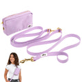elby - Hands Free Dog Leash with Dog Treat Pouch - Dog Walking Accessories - Dog Training Leash with Fanny Pack - Dog Accessories and Walking Essentials - Medium and Large Dogs (Lavender Regular)