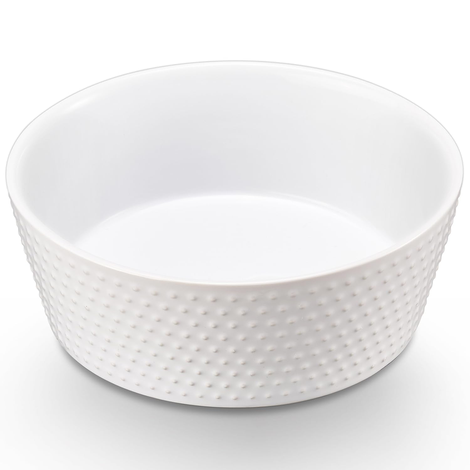 6.9" Non-Slip Ceramic Dog Bowl 33 Oz Heavy-Duty Dog Food/Water Dish Pet Feeding Bowl for Small and Medium Dogs Food Grade Porcelain Pet Feeder Bowl Microwave and Dishwasher Safe White