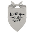 Will You Marry Me? Dog Bandana Light Color Dog Bandana Engagement Announcement Marriage Proposal Dog Bandana Pet Dog Scarf Accessories Dog Bandana for Small Medium Large Dogs (D70)