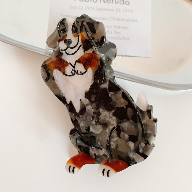 Korean Acetate Corgi Dog Hairpin and Clip Accessories