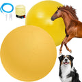 Lunmon Herding Ball for Dogs 25" Dogs Ball with Cover Herding Dog Toys Herding Ball for Dogs Australian Shepherds Play Hearding Ball with Hand Pump for Horses Stall Training Cattle Dogs Yellow