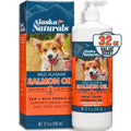 Alaska Naturals Wild Alaskan Salmon Fish Oil for Dogs Skin and Coat – EPA + DHA Omega 3 Oil - Fatty Acids Dog Supplements - Fur Coat and Brain Health - Natural Liquid Food Topper – 32 oz. Pump