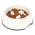 Super Design Slow Feeder Dog Bowls 1.5 Cups Slow Feeding Dog Bowl Medium Breed Bottom Anti Slip Heavy That Wont Move Easy to Eat Dog Food Suitable for Small Medium Dogs-M-White