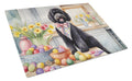 Decorating Easter Portuguese Water Dog Glass Cutting Board