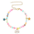 Amaxiu Small Dog Cat Pearl Collar Adjustable Dog Necklace Cat Neck Strap Dog Accessories Cat Collars for Girl Cats Puppy(Gradient Color)