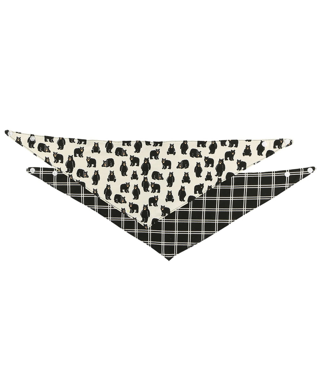 Lazy One Reversible Dog Bandana Cute Accessories for Pets (Medium/Large Family Bear)