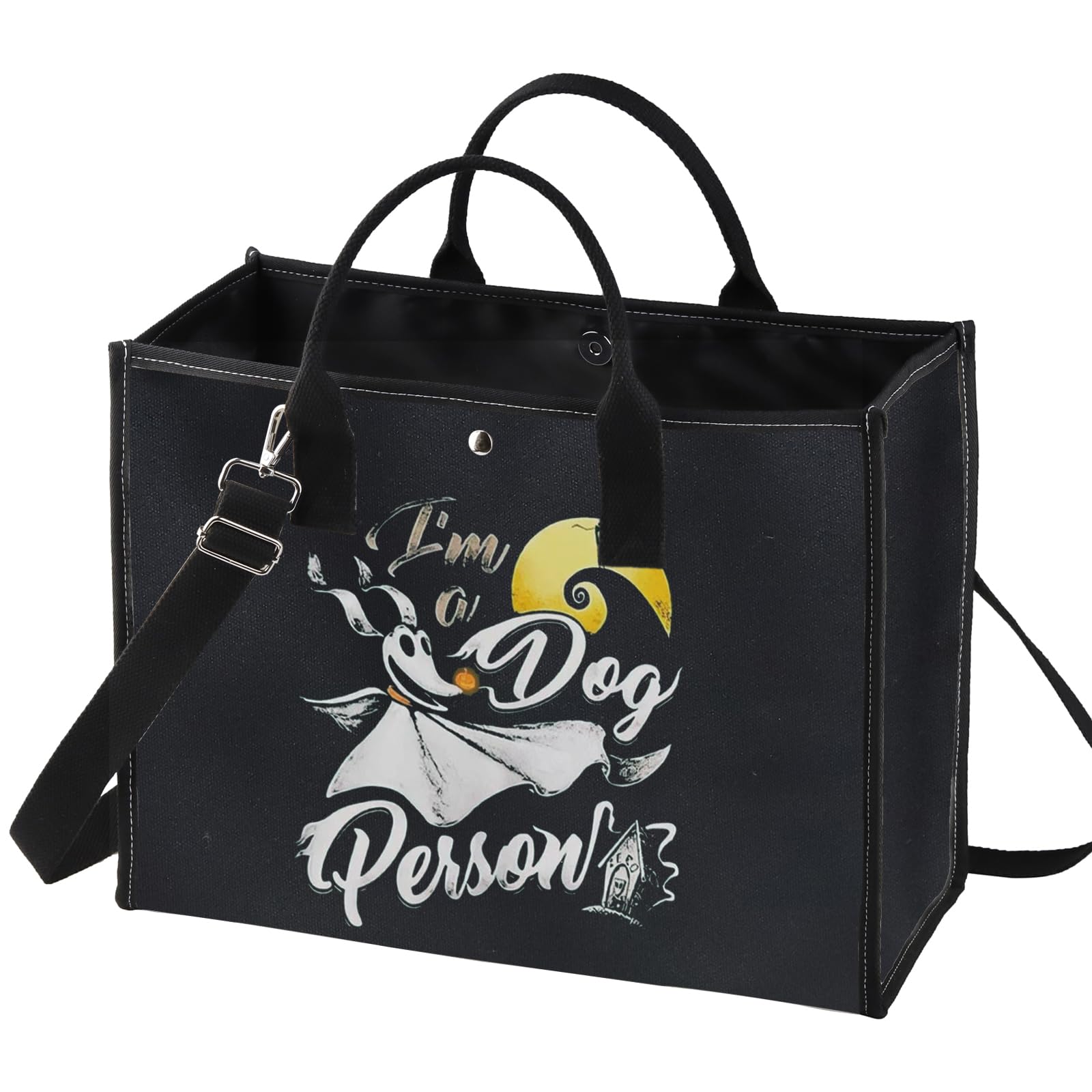 BWWKTOP Zero Dog Tote Bag Jacks Ghost Dog Fans Gift Im A Dog Person Zero Shoulder Bag Zero Dog Merch (Dog Person BG)
