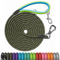 NTR Heavy Duty Large Dog Leash 30FT Reflective Long Leash with with 2 Swivel Hooks and Comfortable Padded Handle Strong Leash for Walking Hunting Camping Backyard for Small Medium and Large Dogs