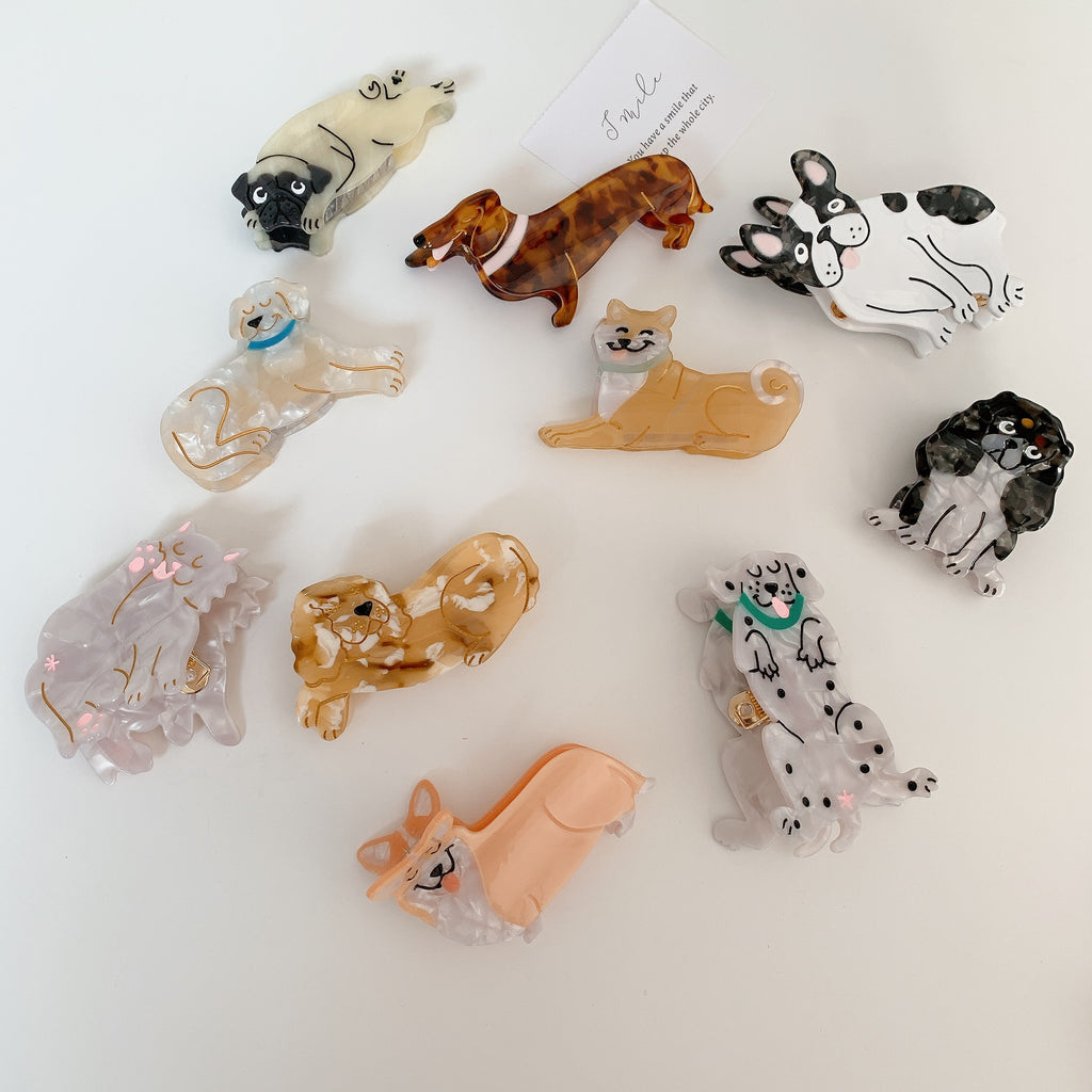 Korean Acetate Corgi Dog Hairpin and Clip Accessories