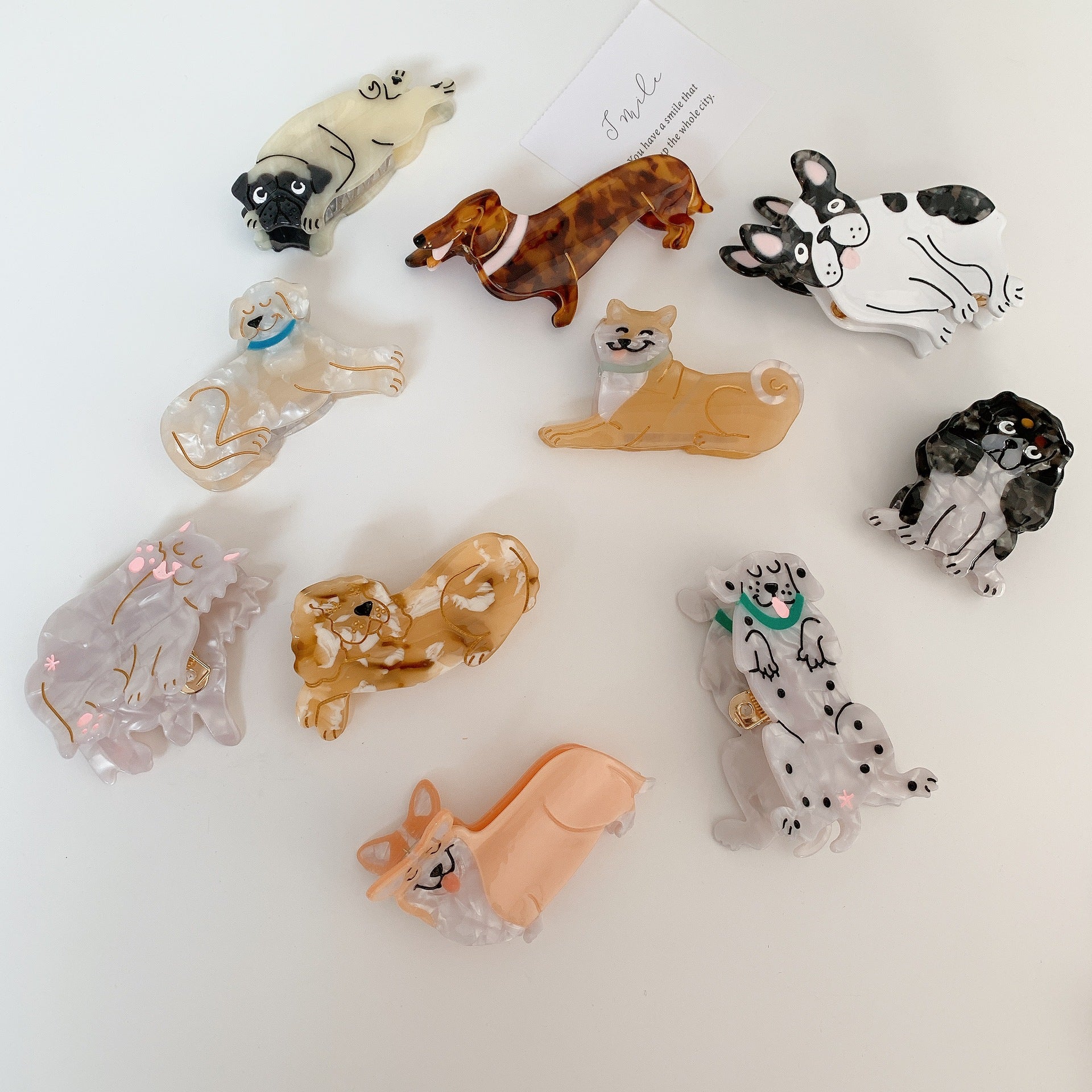 Korean Acetate Corgi Dog Hairpin and Clip Accessories