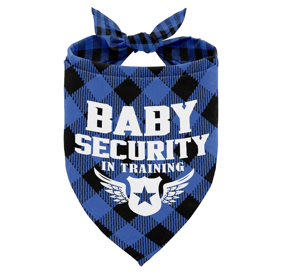 Dog Bandana Baby Security Dog Bandana Dog Scarf Classical Plaid Printing Dog Scarf Accessories Dog Bandana Pet Scarf Pet Baby Announcement Scarf Gender Reveal Accessories Dog Bandana Gift (H18)