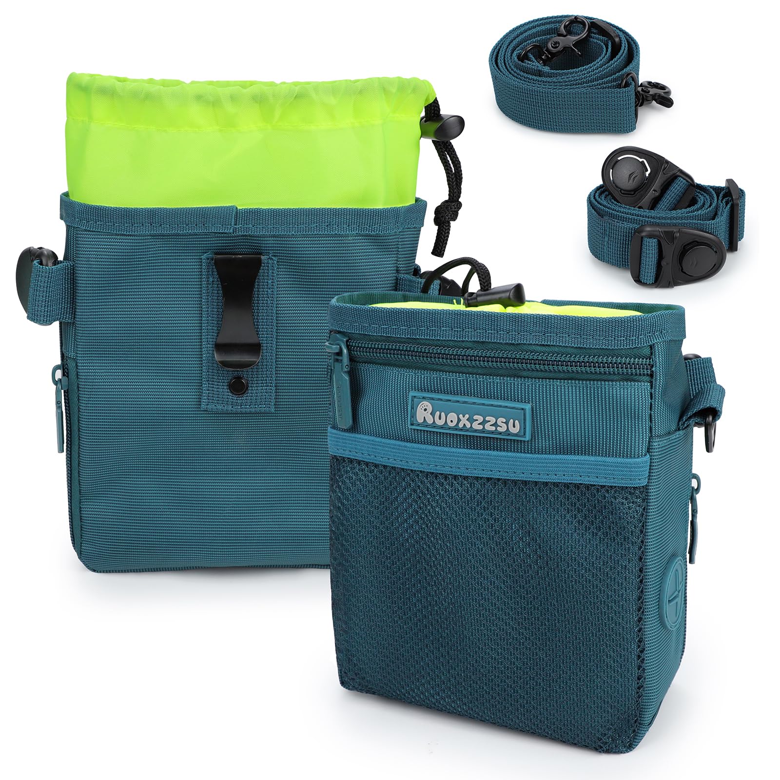 Ruoxzzsu Dog Treat Pouch Dog Training Bag Dog Snack Bag Built-in Poop Bag Dispenser Dog Fanny Pack for Puppy Training Dog Walking Hiking Outdoor Travel