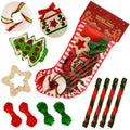 MON2SUN 12 Count Christmas Dog Rawhide Holiday Stocking for Small Dogs Treats for Dogs