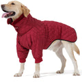 Warm Dog Coat with Double Zipper Winter Dog Clothes for Small Medium Large Dogs Turtleneck Dog Puffer Jacket Two Legs Dog Cold Weather Coats Wind & Waterproof Dog Winter Jacket