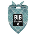 Dog Bandana Big Brother Dog Bandana Dog Scarf Plaid Printing Dog Scarf Accessories Dog Bandana Pet Scarf Pet Plaid Scarf Gender Reveal Accessories Dog Bandana Gift for Small Medium Large (A50)
