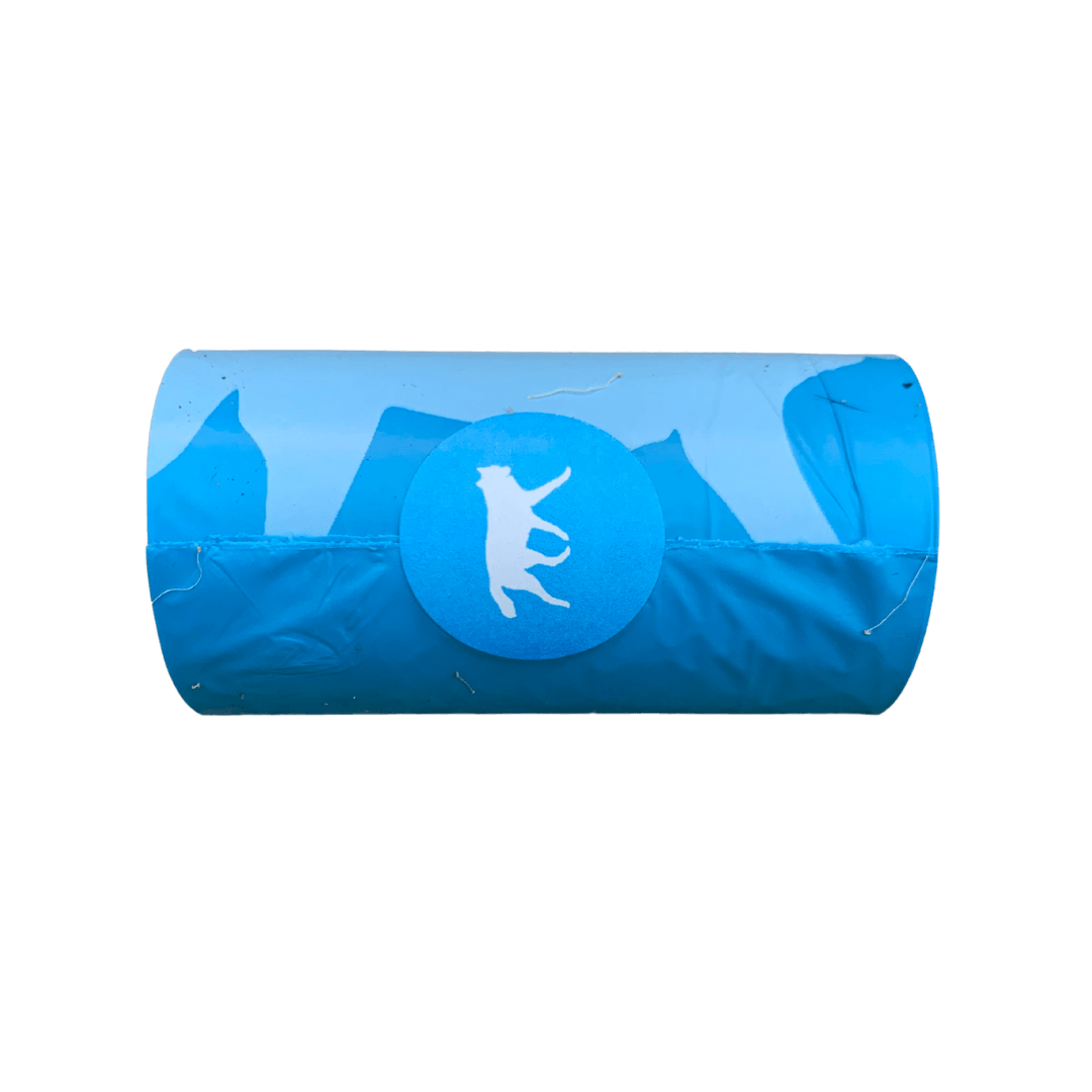 bio-based dog poop bags + bamboo dispenser