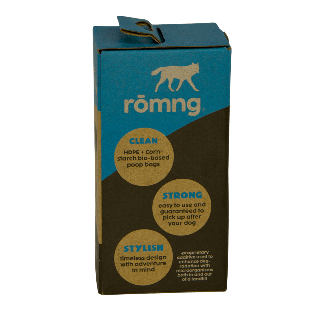 bio-based dog poop bags + bamboo dispenser